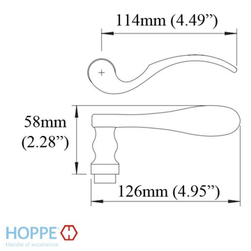 Munchen Lever Handle for Right Handed Multipoint Lock Handlesets - Satin Nickel, 2194283